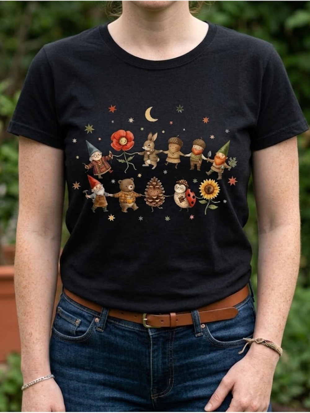 Whimsical Woodland Characters Black